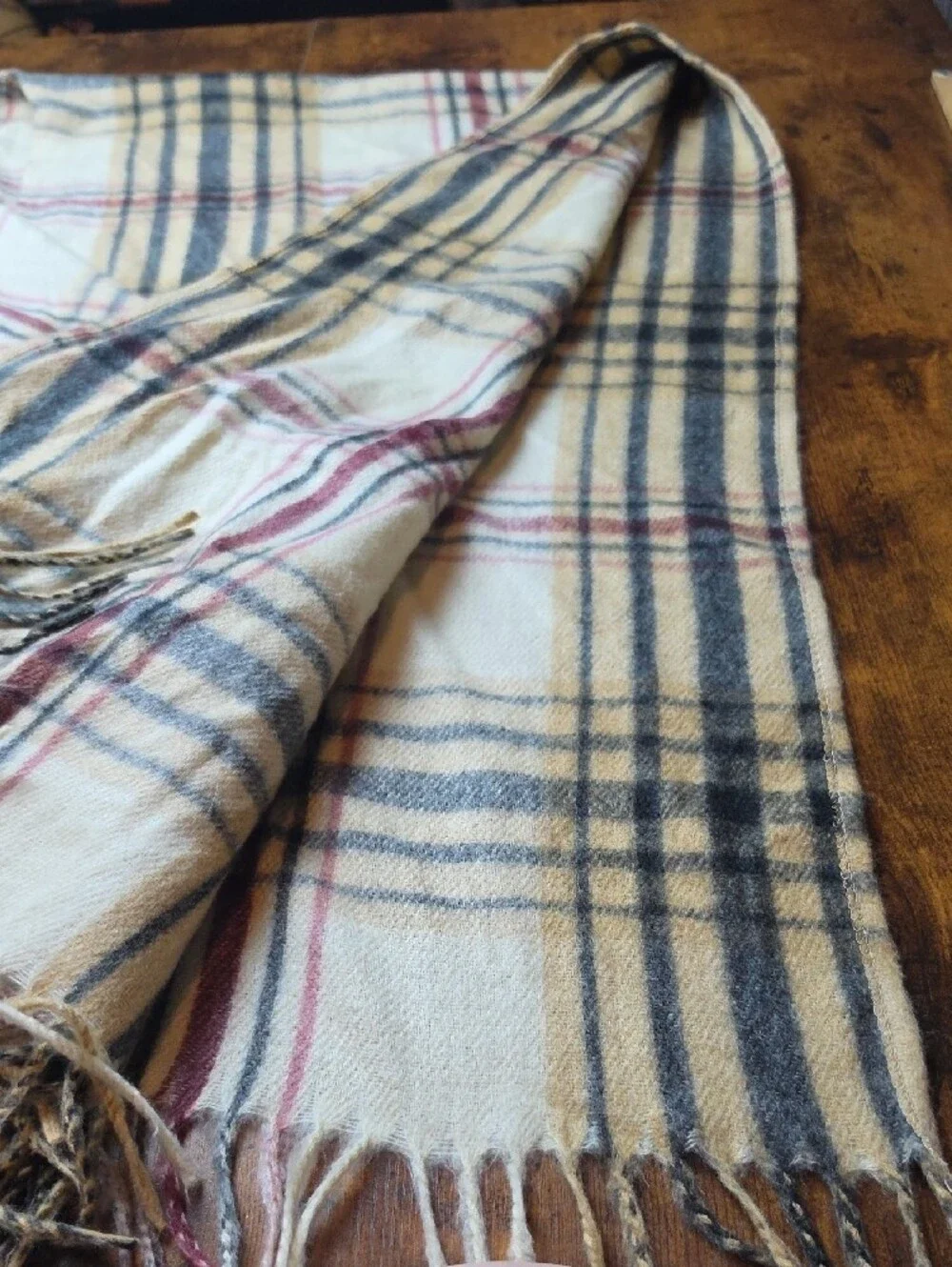 WOOLRICH | Plaid Fringe Shawl Cape Wrap Ruana Open Front Cozy | One Size